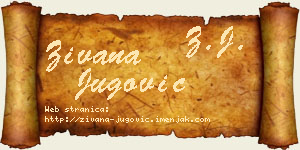 Živana Jugović vizit kartica